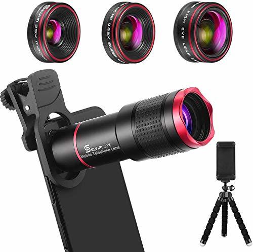 Selvim Lentes de Cámara para Teléfono Móvil Kit 4 en 1