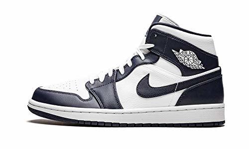 Moda Nike Air Jordan 1 Mid, Zapatos de Baloncesto para Hombre, Blanco