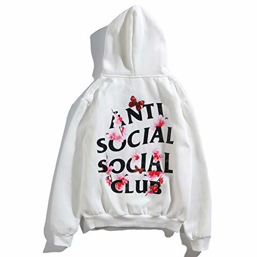 Categoría de hogar KRILY Sudadera con Capucha Social Antisocial Sudaderas con Capucha Unisex Estampado Ligero