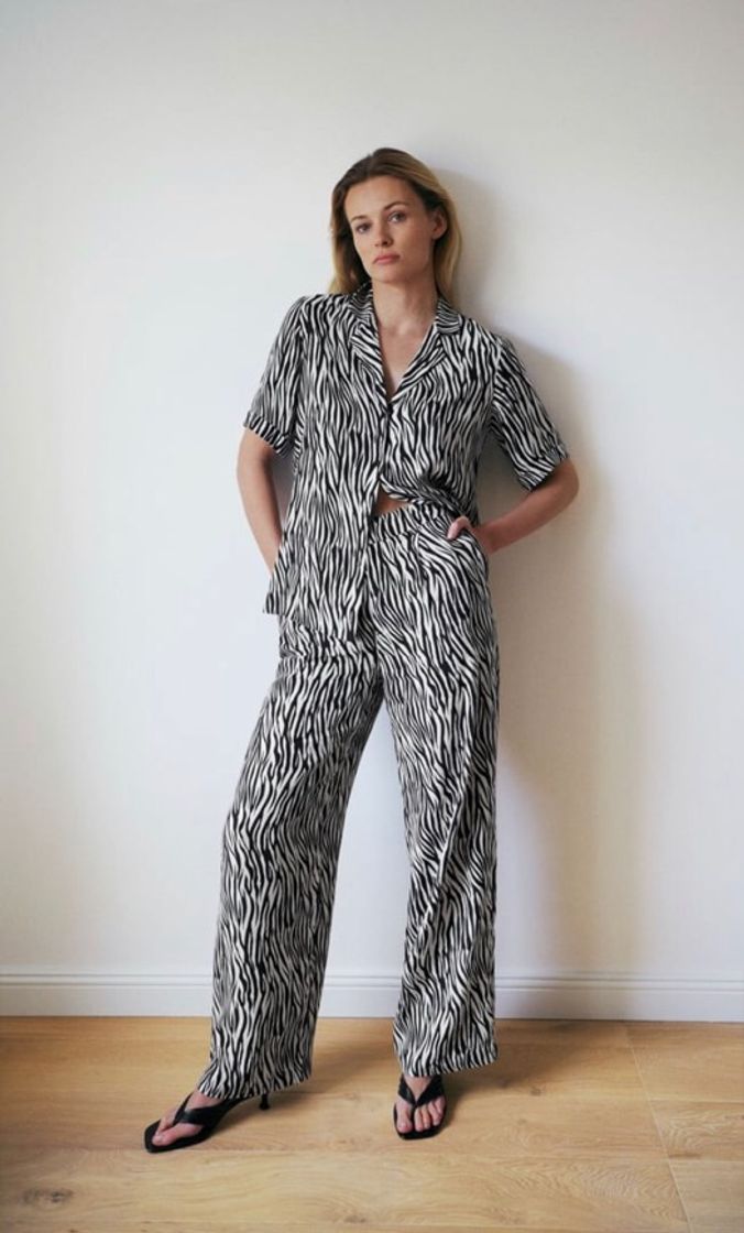 Social Zara zebra print trousers