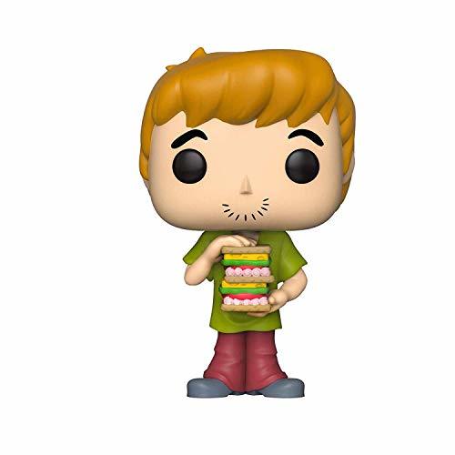 Social Funko- Pop Figura de Vinilo: Animación: Scooby Doo-Shaggy w/Sandwich Coleccionable, Multicolor