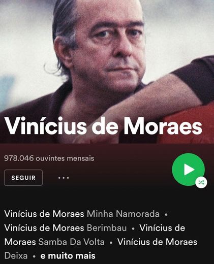 Vinicius de Moraes, Spotify 
