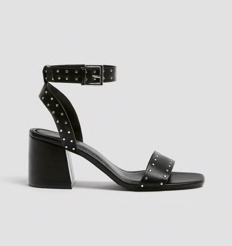 Social Sandálias pretas PULL&BEAR 