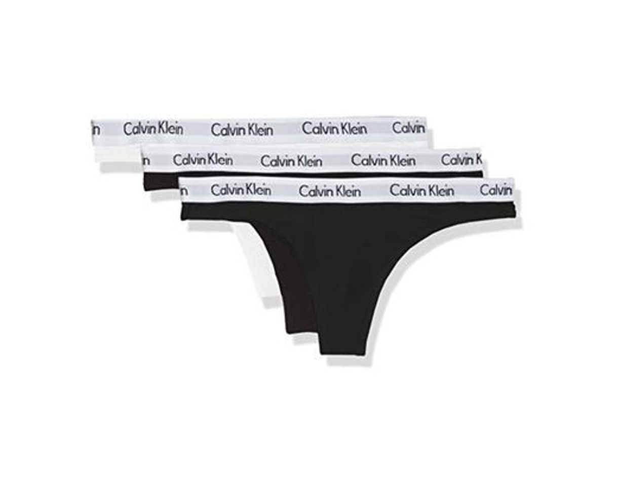 Product Calvin Klein Thong 3pk Tanga, Negro