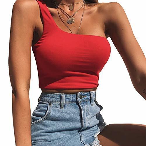 Fashion Yying Mujeres Sexy Tops Cultivos para el Verano Chaleco Blusa Camisola Sin