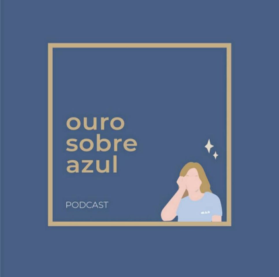 Social Ouro sobre azul