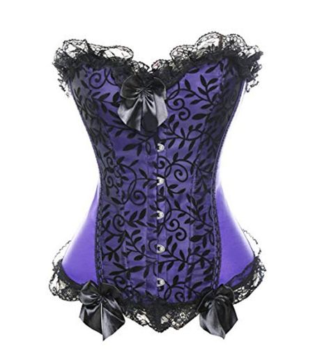 MISS MOLY Mujer Corsé Sexy Corset Talla Grande Fiesta Corsés y Bustiers