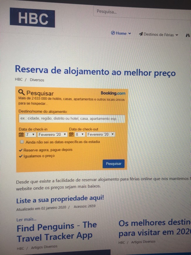 Lugar Reserva de Hotéis online 