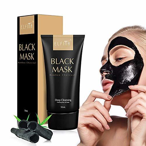 Belleza Elfina Black Mask Máscara Facial de Barro Negro, Removedor de Espinillas Rrasgón