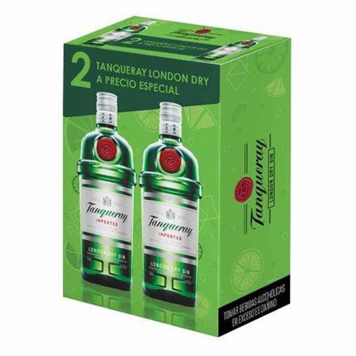 Pack Gin TANQUERAY Botella 750ml Caja 2un