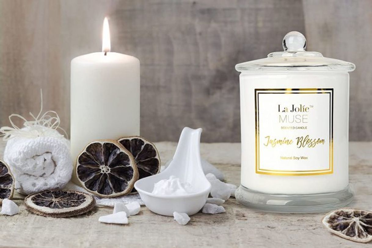 Social La Jolíe Muse Vela perfumada, Cera de Soja Natural Aroma de Jasmine,