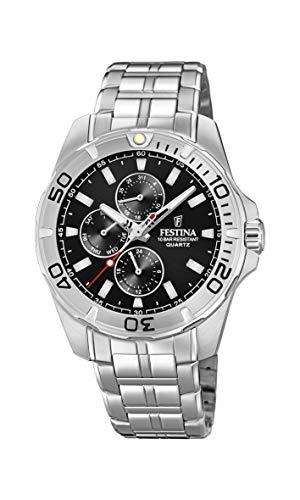 Moda Festina Reloj Multiesfera para Hombre de Cuarzo con Correa en Acero Inoxidable