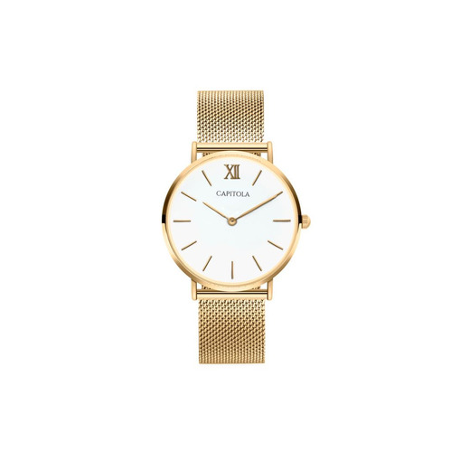 Relógio “Mesh Gold White”