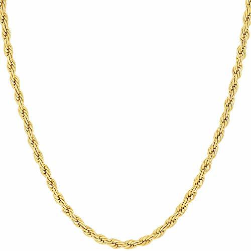 Moda Cadena de Oro 14K Amarillo o Oro Blanco macizo de 2mm Corte