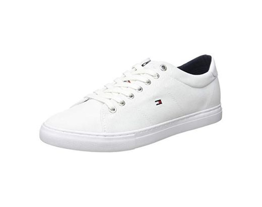 Tommy Hilfiger Seasonal Textile Sneaker, Zapatillas para Hombre, Blanco