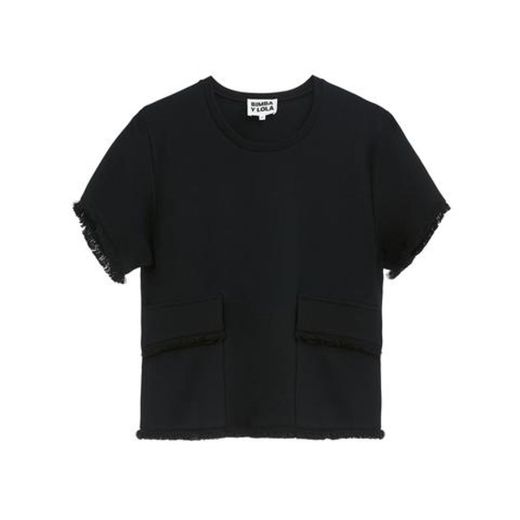 Camiseta desflecados negra