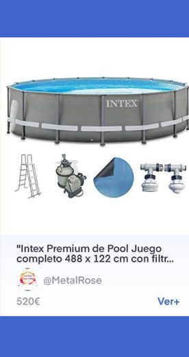 Intex Premium de Pool Juego completo 488 x 122 cm con filtro