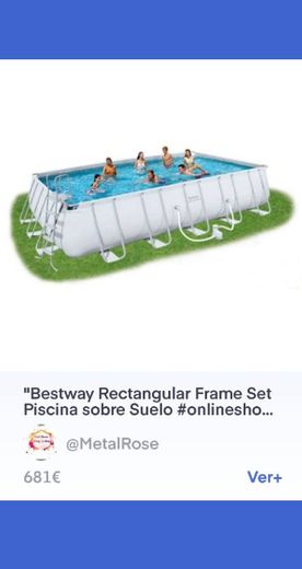 Bestway Rectangular Frame Set Piscina sobre Suelo

