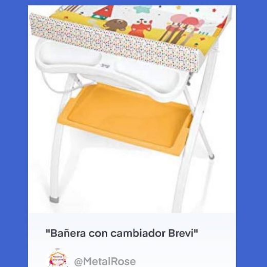 Bañera con cambiador Brevi #onlineshop #shoponline 