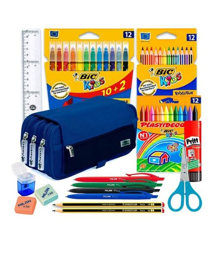 Coleset Estuche Escolar 3 Cremalleras Material Escolar 