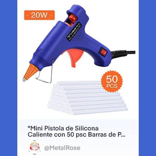 Mini Pistola de Silicona Caliente con 50 psc Barras 