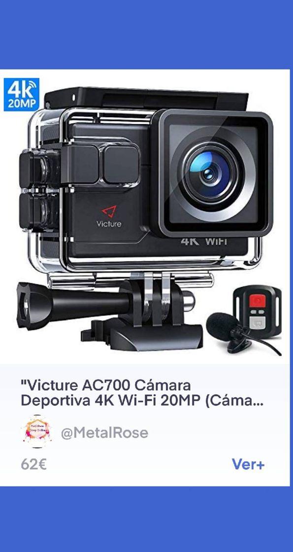 Product Victure AC700 Cámara Deportiva 4K Wi