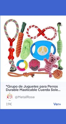 Grupo de Juguetes para Perros Durable Masticable Cuerda 