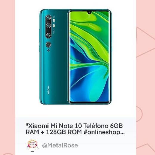 Xiaomi Mi Note 10 Teléfono 6GB RAM 