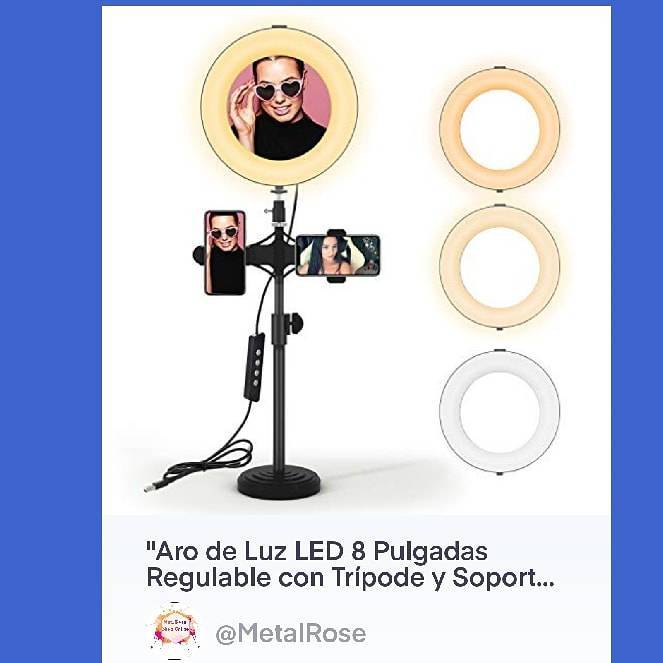 Product JIM'S STORE Aro de Luz LED 8 Pulgadas Regulable con Trípode 