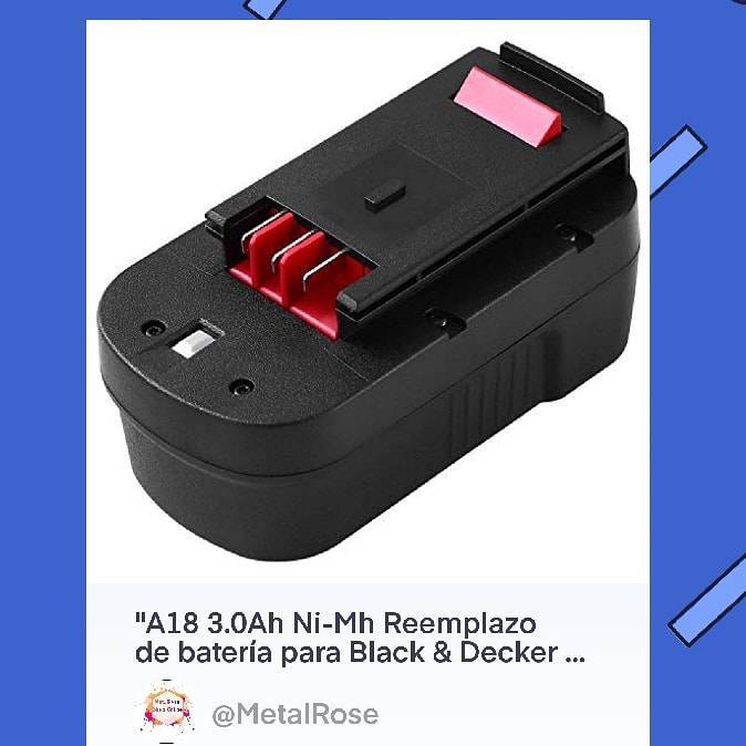 Product A18 3.0Ah Ni-Mh Reemplazo de batería para Black & Decker 18V