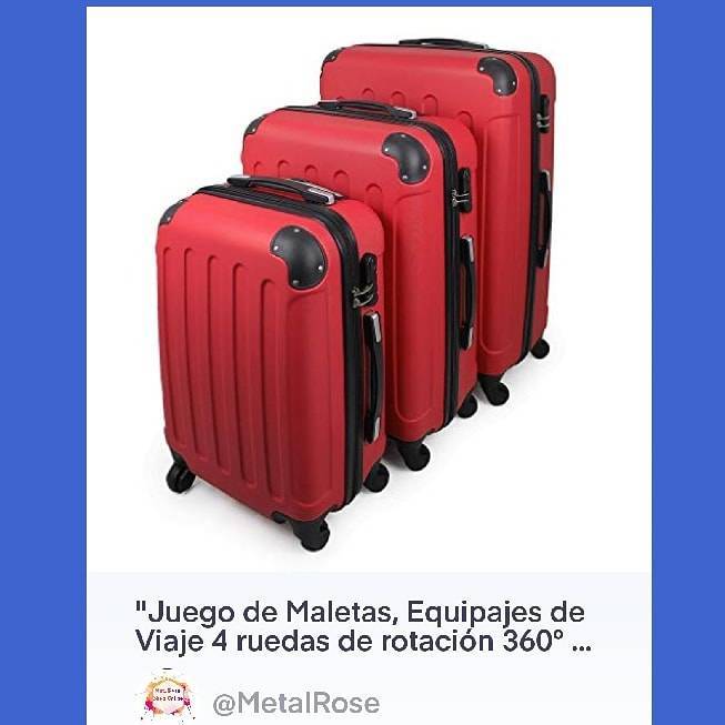 Product Juego de Maletas Equipajes de Viaje 4 ruedas de rotación 360