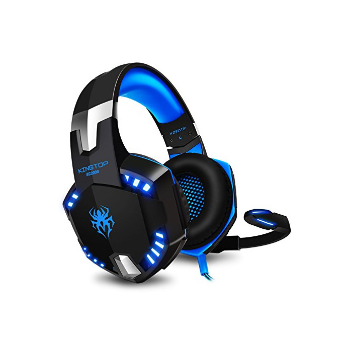 Electronic KINGTOP Auriculares Gaming PS4 con Microfono KG2000 Versión Actualizada Cascos Estéreo 3.5mm