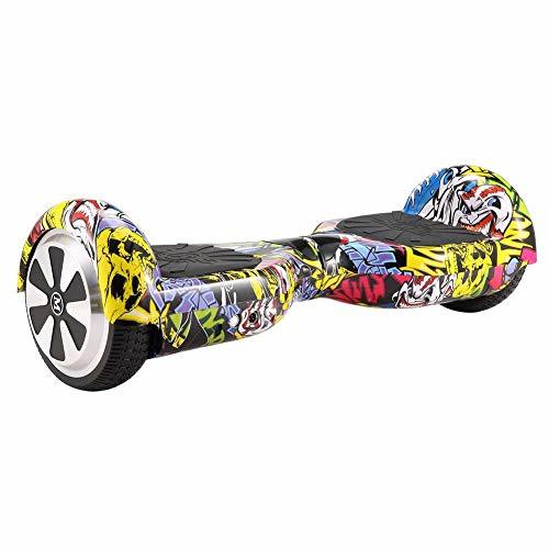 Home Patinete Eléctrico 6.5 Pulgadas Balance Hoverboard Scooter Auto-Equilibrio con Altavoces Bluetooth y