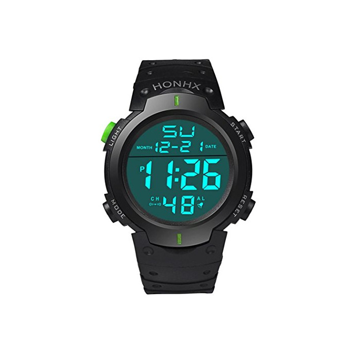 Products KanLin1986 Reloj para Hombre LCD Digital de Goma cronómetro Reloj Deportivo Impermeable