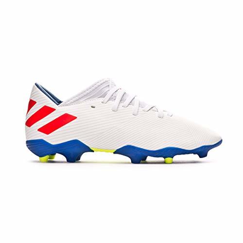 Productos adidas Nemeziz Messi 19.3 FG Niño, Bota de fútbol, White-Solar Red-Football Blue,