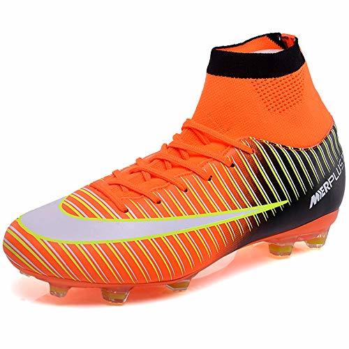 Moda BOLOG Zapatos de Fútbol Hombre Spike Aire Libre Profesionales Atletismo Training Botas