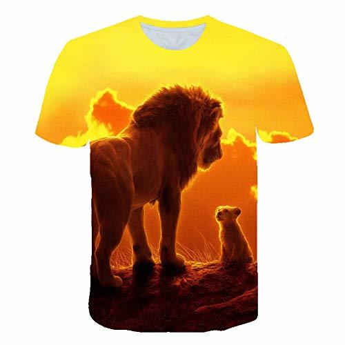 Producto DUANXU Manga Corta/Slim/ Moda de Verano Camiseta para Hombre el Rey león Pumbaa