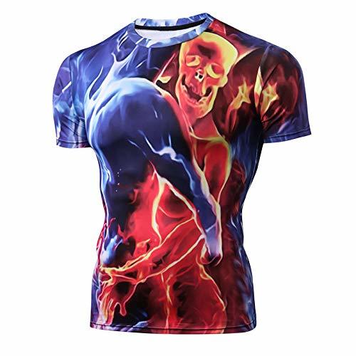 Producto DUANXU 3D Pullover/Halloween/Camiseta Creativa Sexy de Manga Corta Esqueleto de Hueso de