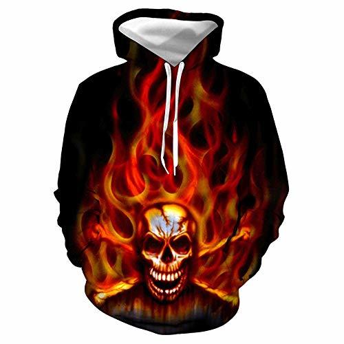 Producto DUANXU 3D Pullover/Halloween/Sudadera con Capucha de impresión Digital 3D Sudadera con Capucha