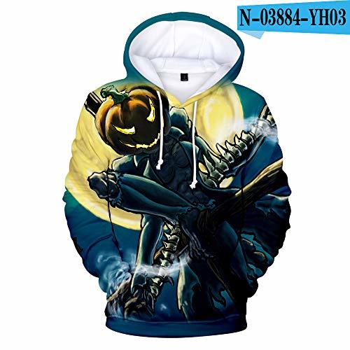 Producto DUANXU 3D Pullover/Halloween/ Sudadera Casual de Terciopelo Fino con Estampado Digital 3D