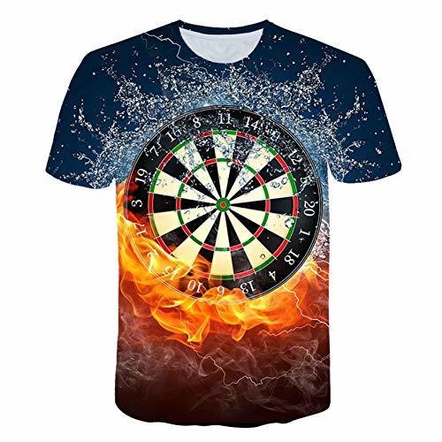 Producto DUANXU 3D Impreso Camisetas Corta Manga Slim Verano Unisex Los Dardos de