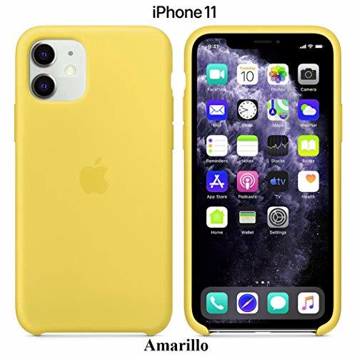 Electrónica Funda Silicona para iPhone 11 Silicone Case, Logo Manzana, Textura Suave, Forro