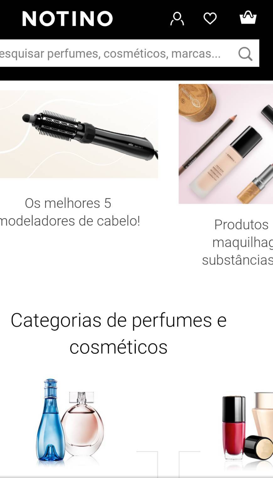 Fashion Notino, site de produtos de beleza