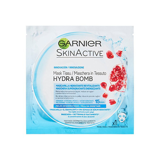 Garnier SkinActive Hydra Bomb Maschera Super Idratante Energizzante per Pelli da Dissetare