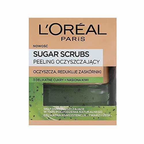 Social L'Oreal Paris Pure Sugar Scrub Purify & Unclog with Kiwi, 1 paquete