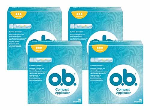 Beauty O.B - O.B Compact Aplicador normal - 4 paquetes de 16 Unidades