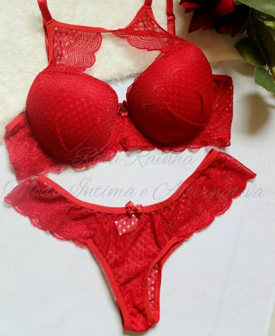 Social Lingerie Vermelha Sutiã e Calcinha Renda - Enjoei
