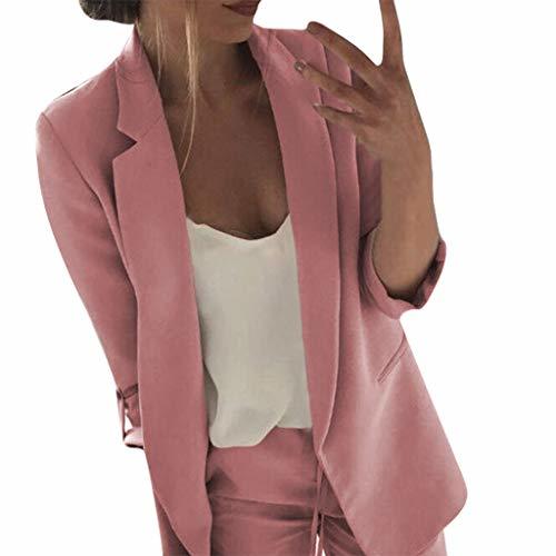 Moda STRIR Mujer Chaqueta Entallada Básica Blazer Americana Mangas Larga Elegante Superior Oficina