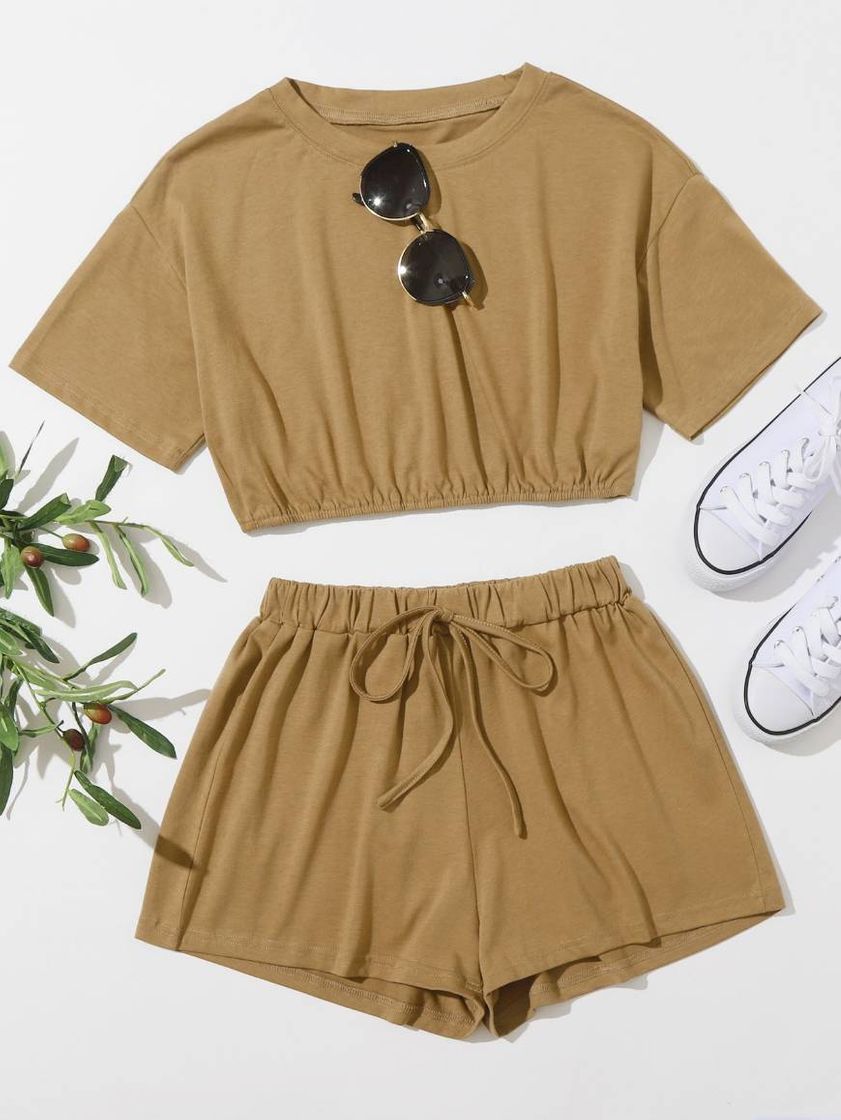 Fashion Conjunto de cropped e short