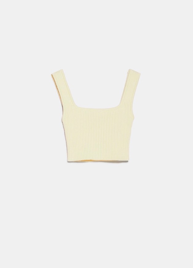 Moda ZARA - Crop Top de Malha